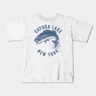 Cayuga Lake New York Fishing Kids T-Shirt